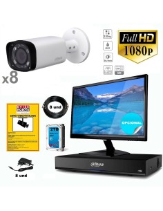 kit de 8 camaras de vigilancia full-hd para exterior con vision nocturna hasta 60m 2