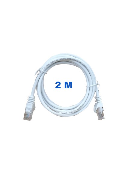 Cable UTP de 2 metros sin blindaje con conectores RJ45 Categoría 5E.
