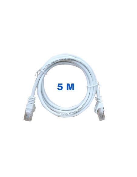 Cable UTP de 5 metros sin blindaje con conectores RJ45 Categoría 5E