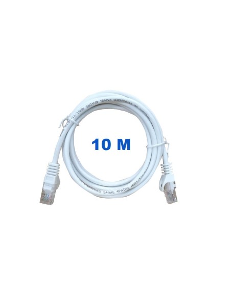Cable UTP de 10 metros sin blindaje con conectores RJ45 Categoría 5E.