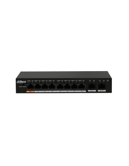 Switch Comercial PoE de 8 Puertos + 2 Puertos Gigabit Ethernet: Potencia y Conectividad para Redes Eficientes