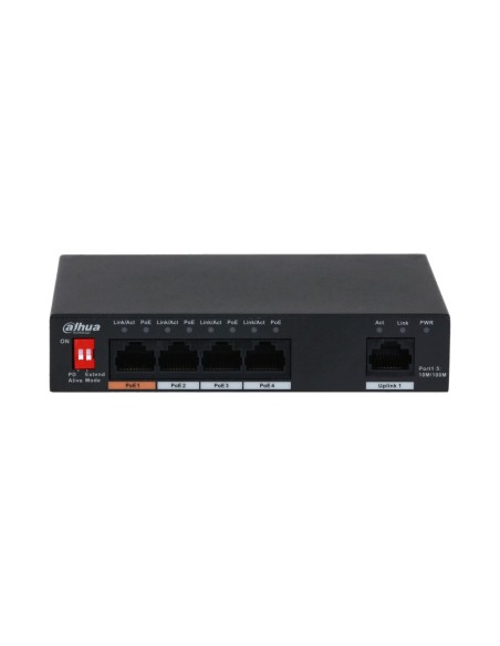 Switch Comercial PoE de 4 Puertos + 1 Puerto RJ45: Potencia y Conectividad Inteligente