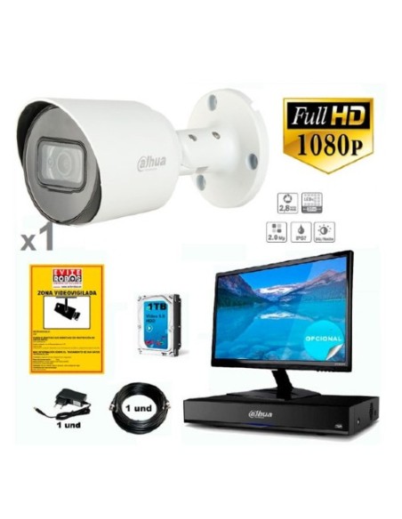 kit camaras exteriores de 1 camara de vigilancia