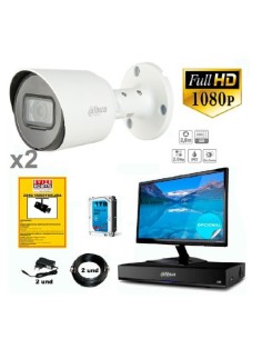 kit vigilancia para exterior de  2  camaras