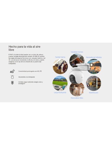 Cámara EZVIZ EB8 4G: Protección Ininterrumpida y Sin Límites