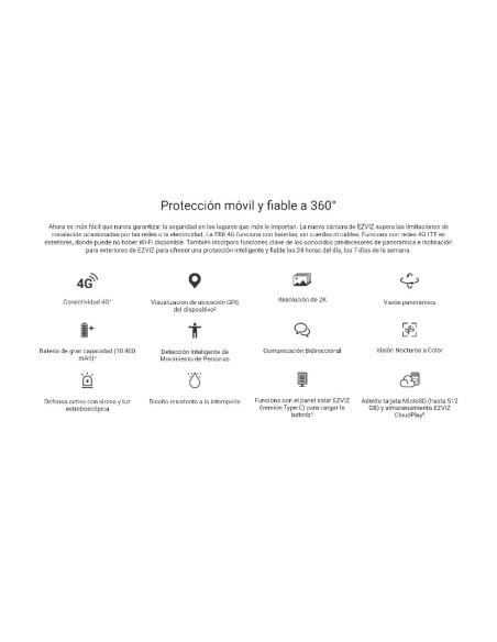 Cámara EZVIZ EB8 4G: Protección Ininterrumpida y Sin Límites