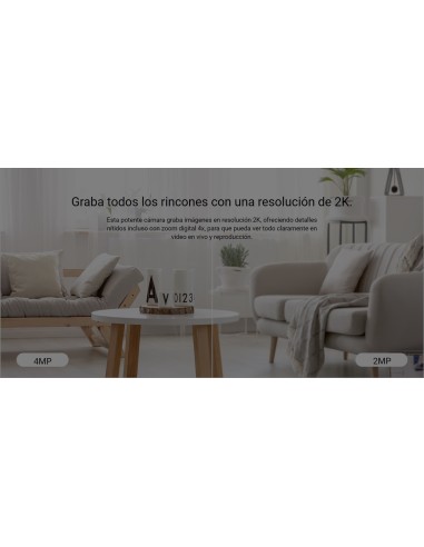 Cámara de seguridad EZVIZ TY1 4MP con paneo de 360°