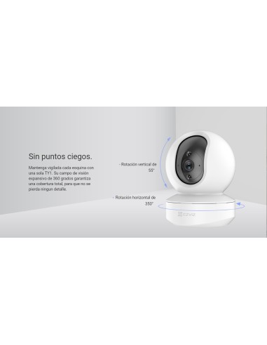 Cámara de seguridad EZVIZ TY1 4MP con paneo de 360°