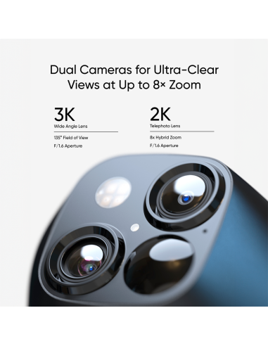 Cámara de Seguridad Eufy SoloCam S340 con Doble Lente y Energía Solar