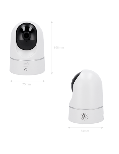 Eufy IndoorCam C220 - Cámara de Seguridad Interior con Resolución 2K y Visión de 360°