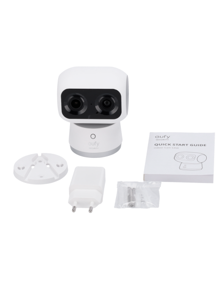 EUFY IndoorCam S350: Cámara de Seguridad para Interiores con Resolución 4K UHD y Visión de 360°