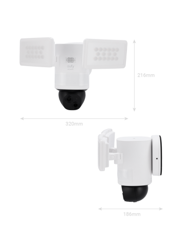Eufy Floodlight Cam E340 - Seguridad Exterior con Cámara 3K y Reflector Inteligente
