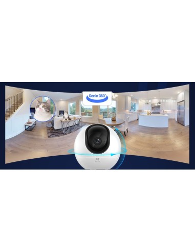 Cámara Wi-Fi EZVIZ H6 3K: Seguridad Interior con Calidad y Visión Clara