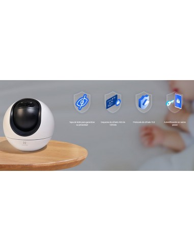 Cámara Wi-Fi EZVIZ H6 3K: Seguridad Interior con Calidad y Visión Clara