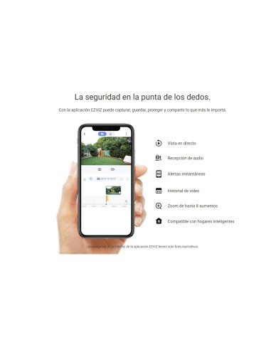 Cámara de vigilancia inalámbrica y recargable EZVIZ BC1C con vídeo de 2K y protección IP66