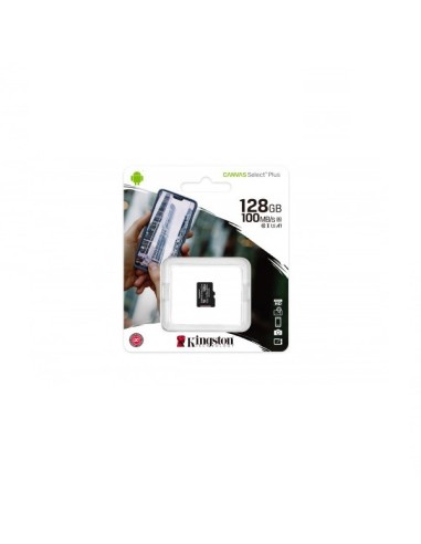 Tarjeta MicroSD Kingston Canvas Select Plus 128GB – Clase 10, UHS-I, Ideal para Grabación Full HD en Smartphones y Cámaras