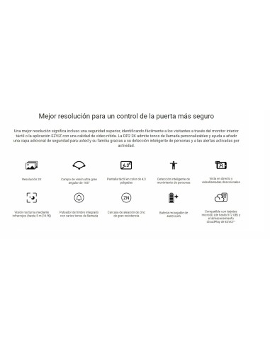 Portero Inteligente EZVIZ DP2 2K. Seguridad 2K para tu hogar