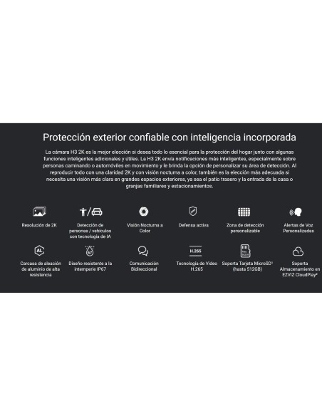 Cámara H3 2K: Protección y Funciones Inteligentes para un Hogar Más Seguro