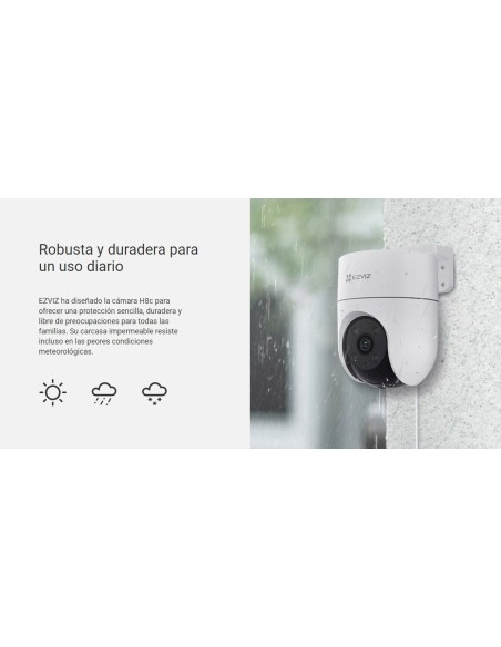 EZVIZ H8c Cámara Exterior Wi-Fi 360° Full HD | Compra en Eviterobos