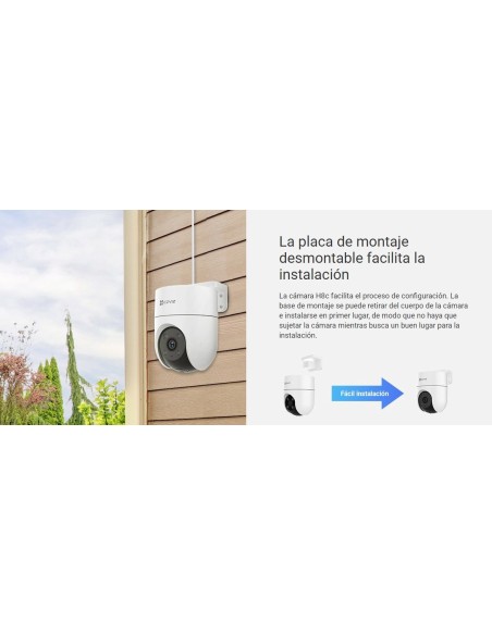 EZVIZ H8c Cámara Exterior Wi-Fi 360° Full HD | Compra en Eviterobos