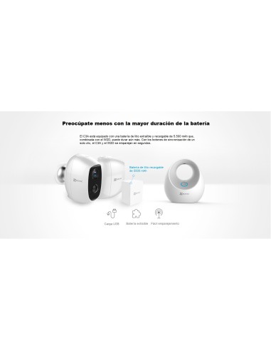 Cámara de Seguridad Inalámbrica EZVIZ C3A con Estación Base W2D - Protección Inteligente y Sin Cables para tu Hogar