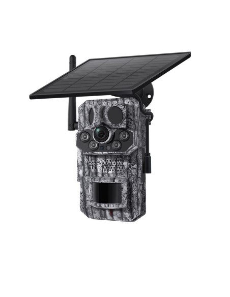 Cámara de Caza Solar 4G con GPS, Visión Nocturna, Ángulo Amplio HD 3MP, Detección de Movimiento, Resistente a Clima