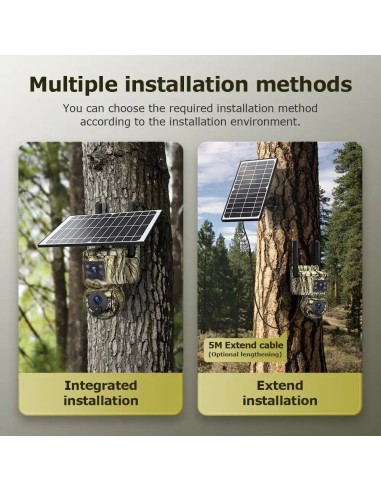 Cámara de Seguridad Solar 4G PTZ Camuflaje con GPS, Doble Lente 6MP, Visión Nocturna y Detección de Movimiento