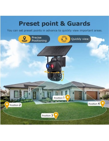 Cámara Solar 4G con Zoom 36X, Doble Lente, Láser Infrarrojo, IP66, Panel Solar 10W y Batería de 20,000mAh