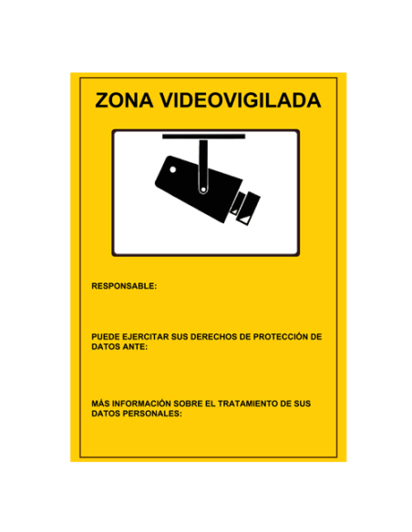 Cartel para cumplir normativa de la agencia de protección de datos por 5€