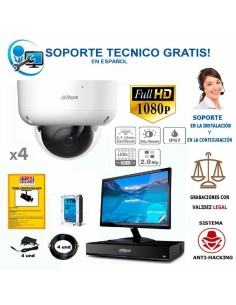 kit cámaras de vigilancia para restaurantes hasta 100 metros