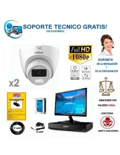 kit interior de videovigilancia muy barato  2 camaras