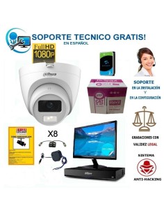 kit camaras de vigilancia para supermercados de hasta 200 metros cuadrados