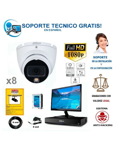 kit interior de videovigilancia barato de camaras de seguridad