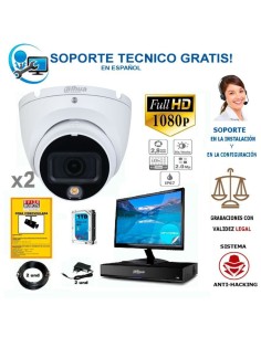 kits de camaras vigilancia para tiendas y comercios de hasta 50 metros