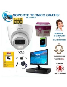 Kit de Seguridad Completo para Supermercados: 32 Cámaras de Vigilancia con Visión Nocturna