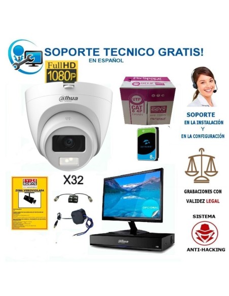 Kit de Seguridad Completo para Supermercados: 32 Cámaras de Vigilancia con Visión Nocturna