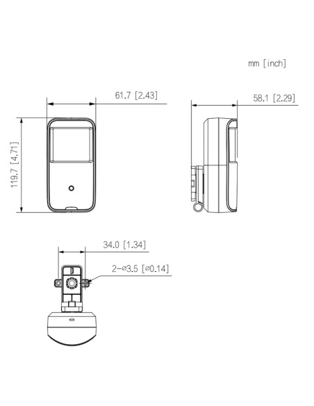 Minicamara hdcvi Resolución y Conmutación Señal HDCVI o Vídeo Estándar