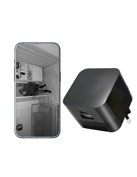 Cámara espía Full HD oculta en cargador USB con WiFi y visión nocturna