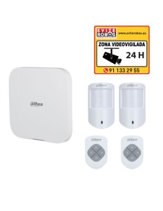 Pack Alarma Dahua vía Radio con Central, 2 Mandos y 2 Detectores PIR | Evite Robos