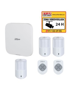 Pack Alarma Dahua vía Radio con Central, 2 Mandos y 3 Detectores PIR | Evite Robos