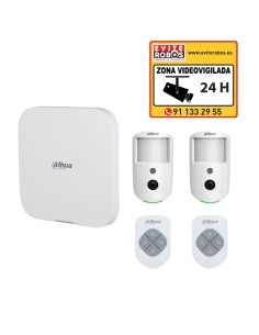 Pack Alarma Dahua con Central, 2 Mandos y 2 Fotodetectores PIR con Cámara | Evite Robos