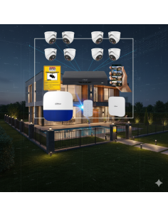 FortiCam Dome 8 Dahua TiOC – Kit 8 Cámaras Domo 4MP Interior/Exterior con Alarma | Sin cuotas 2