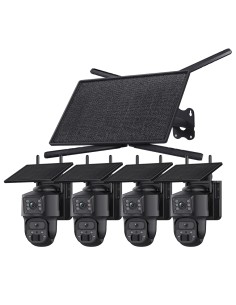Kit Cámaras Solares para el Campo con Router 4G | 4 Cámaras WiFi + Router Solar Autónomo