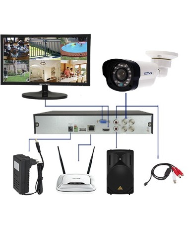 Kit de vigilancia de 2 camaras  de seguridad